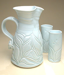 Leaf Carved Pitcher