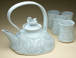 Leaf Carved Tea Set